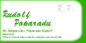 rudolf poparadu business card